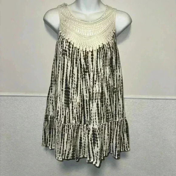 Gimmicks Tie Dye Woven Crinkle Tunic Tank Top XS - Picture 1 of 9